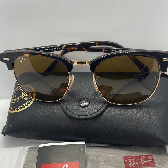 BNIB Ray ban 3016 Club master tortoise/brown NON Polarized Unisex sunglass - Picture 2 of 7